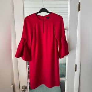 Banana Republic Vibrant Red Long Sleeve Dress